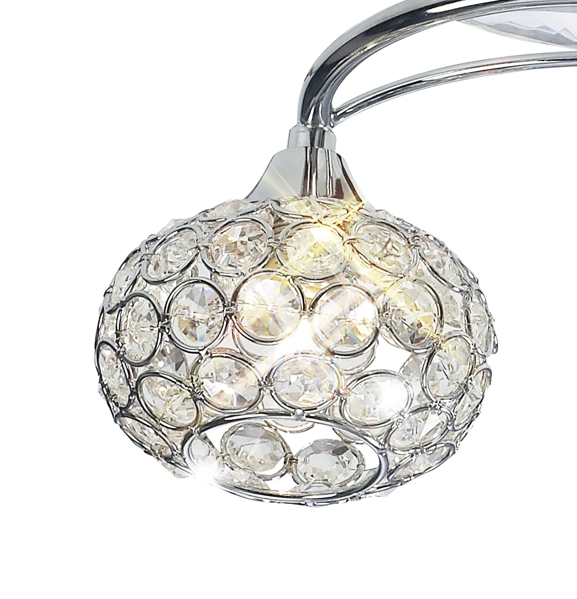 Leimo Crystal Ceiling 4 Light Polished Chrome IL30954  Diyas Leimo Polished Chrome